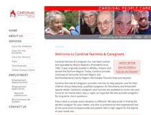 Tablet Screenshot of cardinalnannies.com